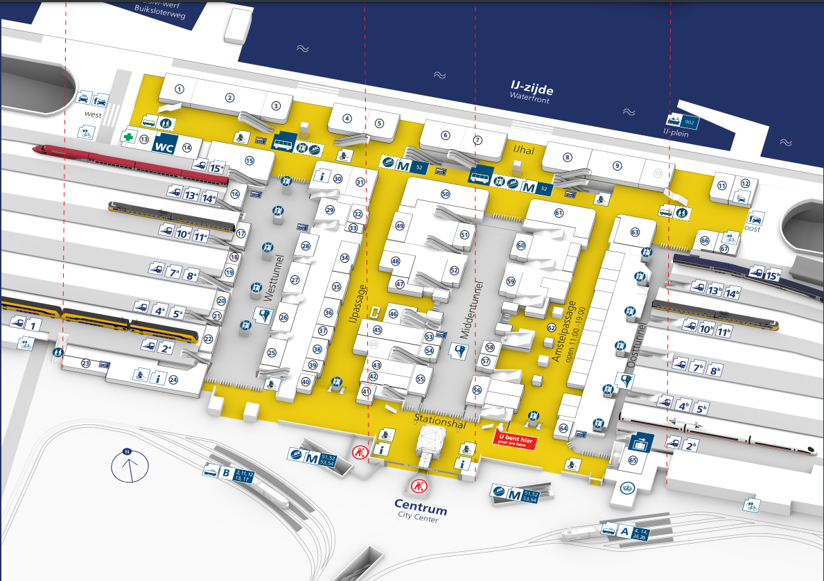 Amsterdam Central Map Amsterdam Centraal
